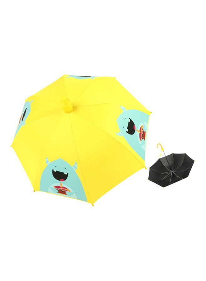 مظلة مزينة بطبعة رسومات كرتونية أصفر/ أخضر - Image 2