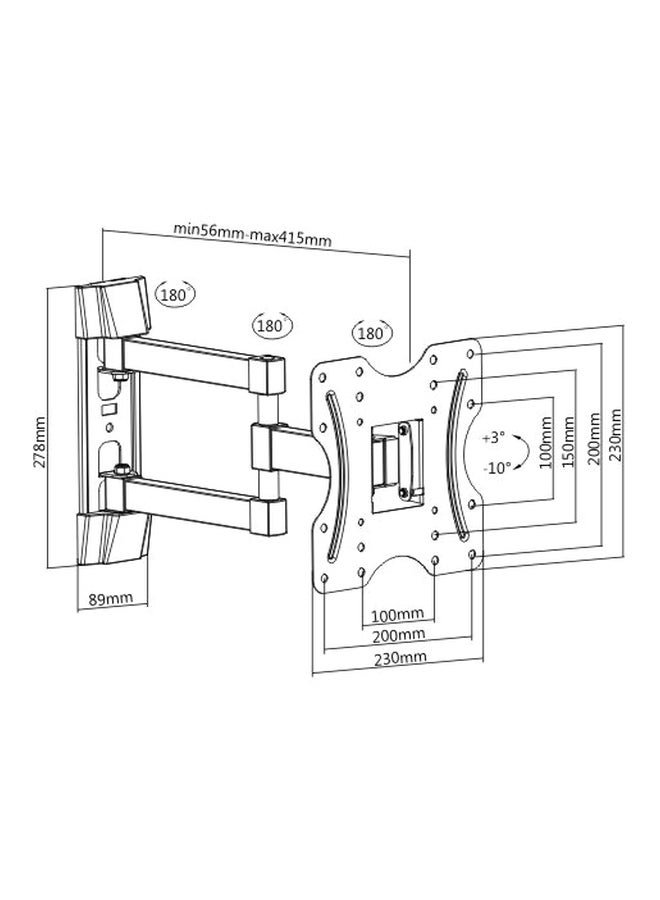 NEWSTAR Full Motion TV Wall Mount Grey - Image 2