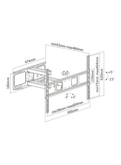 NEWSTAR Classic Full Motion TV Wall Mount Black  - Image 4