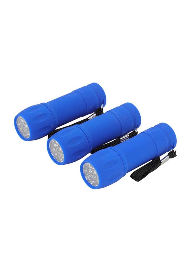 LAWAZIM 3-Piece Soft Grip Flashlight Blue - Image 1