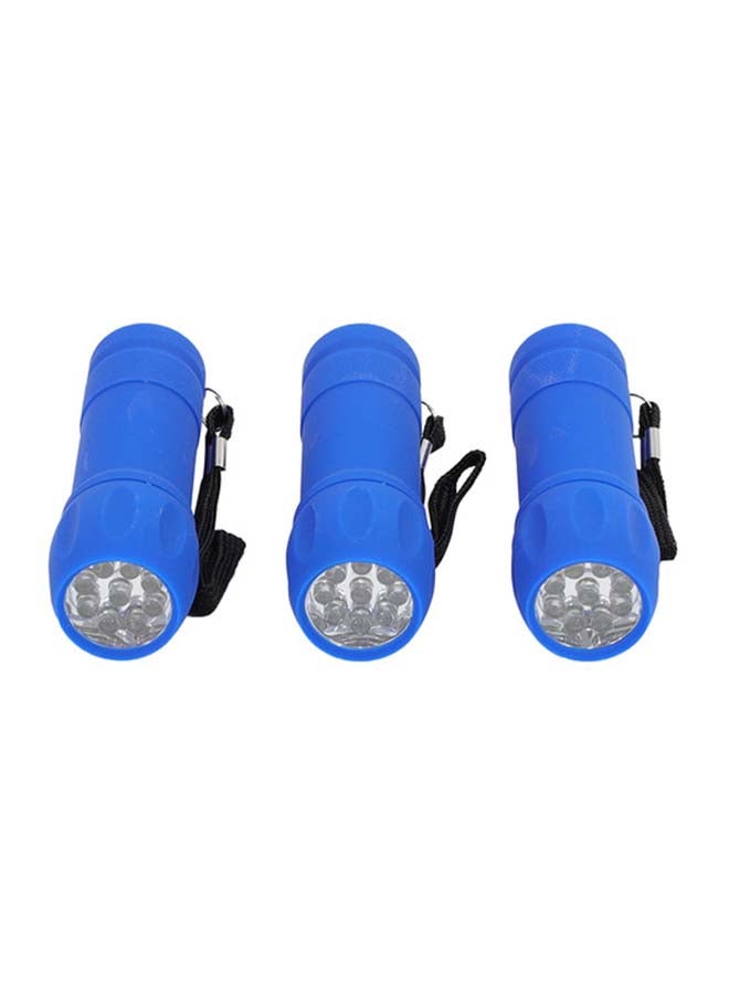 LAWAZIM 3-Piece Soft Grip Flashlight Blue - Image 2