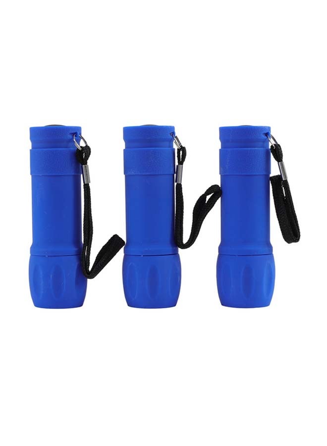 LAWAZIM 3-Piece Soft Grip Flashlight Blue - Image 3