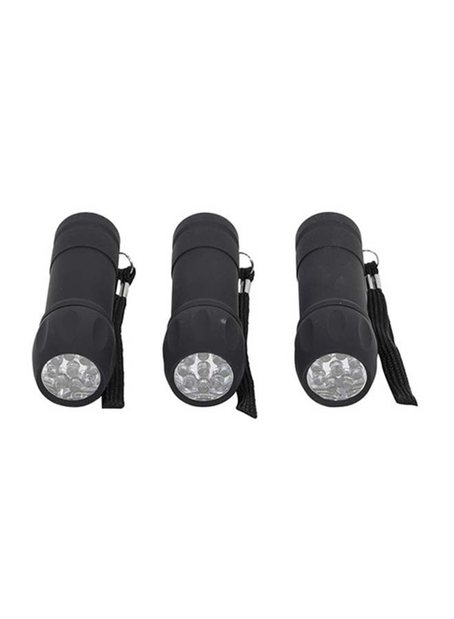 LAWAZIM 3-Piece Soft LED Keychain Rechargeable LED Flashlight Black LED Fishing Mini Flashlight Portable Flashlight Tool Abs Camping Black  - Image 2