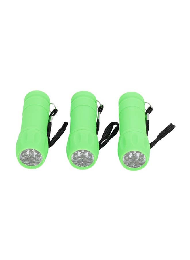 LAWAZIM 3-Piece Soft Grip Flashlight Green - Image 2