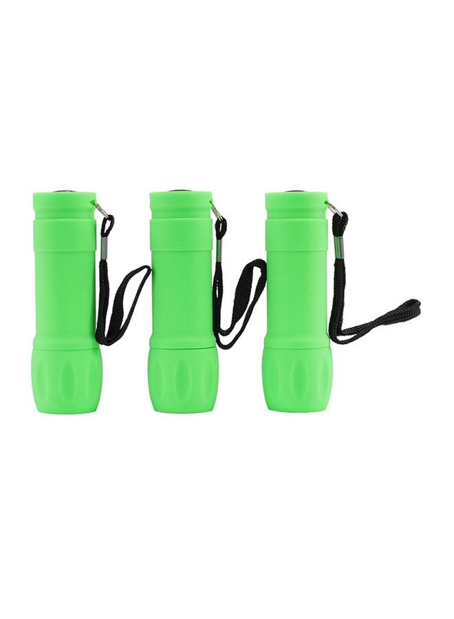 LAWAZIM 3-Piece Soft Grip Flashlight Green - Image 3