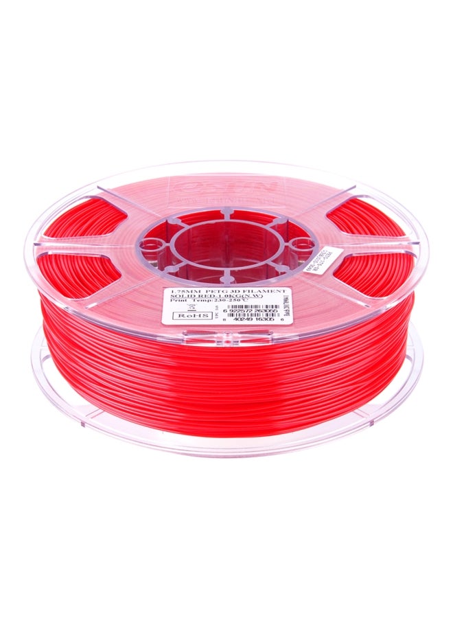 eSUN - PETG 3D Printer Filament Solid Red - Image 1