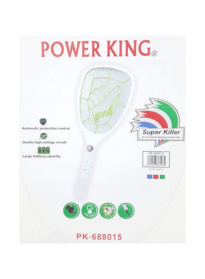 باور كينج مضرب كهربائي قاتل للحشرات أبيض - Image 2