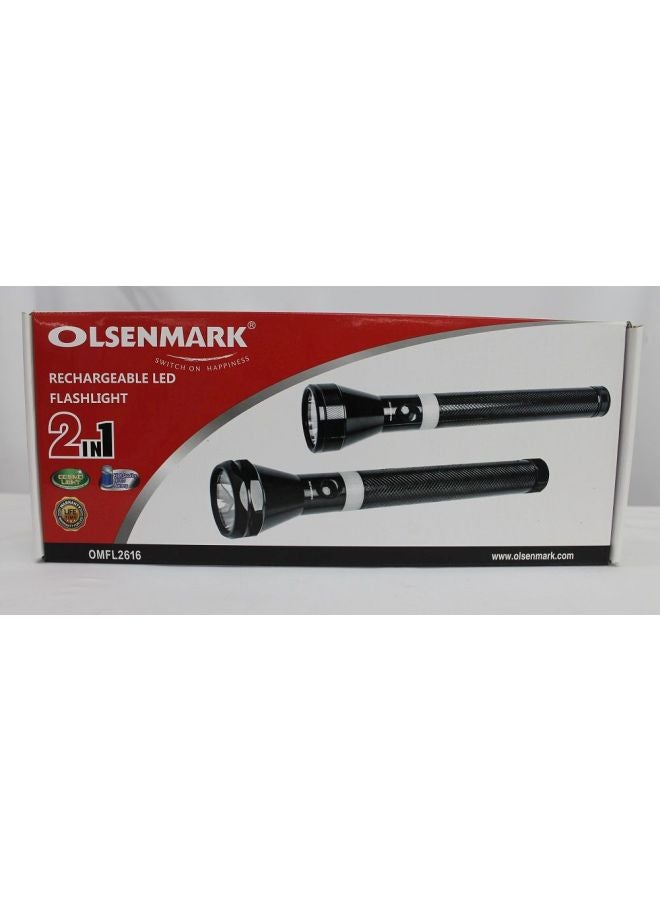 أولسنمارك كشافات LED قابلة للشحن 2-في-1 مكونة من قطعتين أسود 242مم  - Image 5