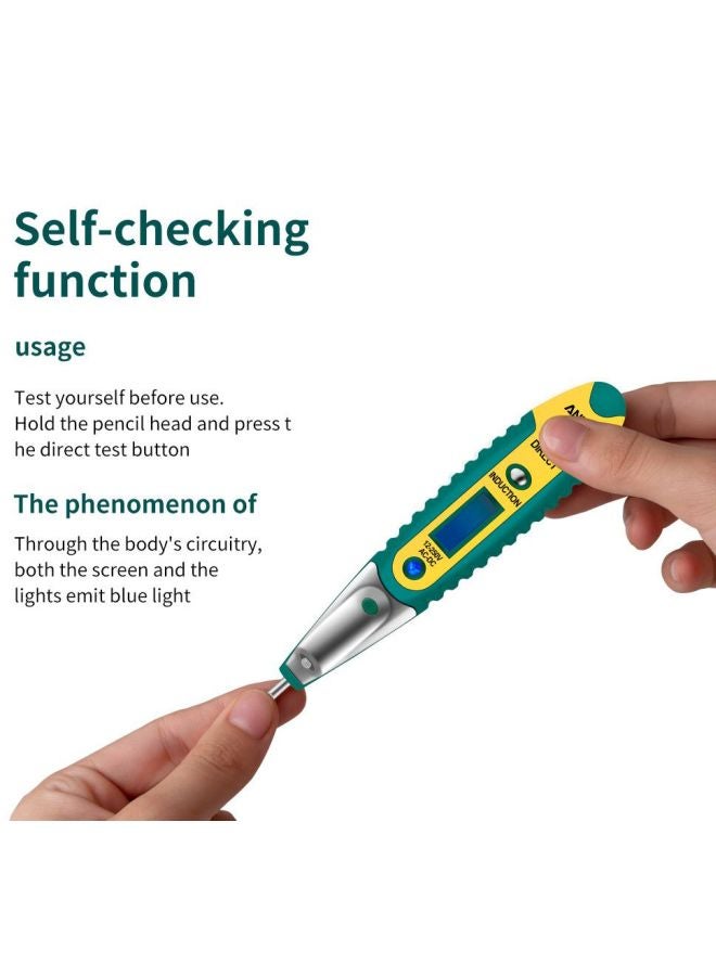 ANENG Testing Pen Yellow/Green/Silver 5.65x1.02x0.74inch - Image 2