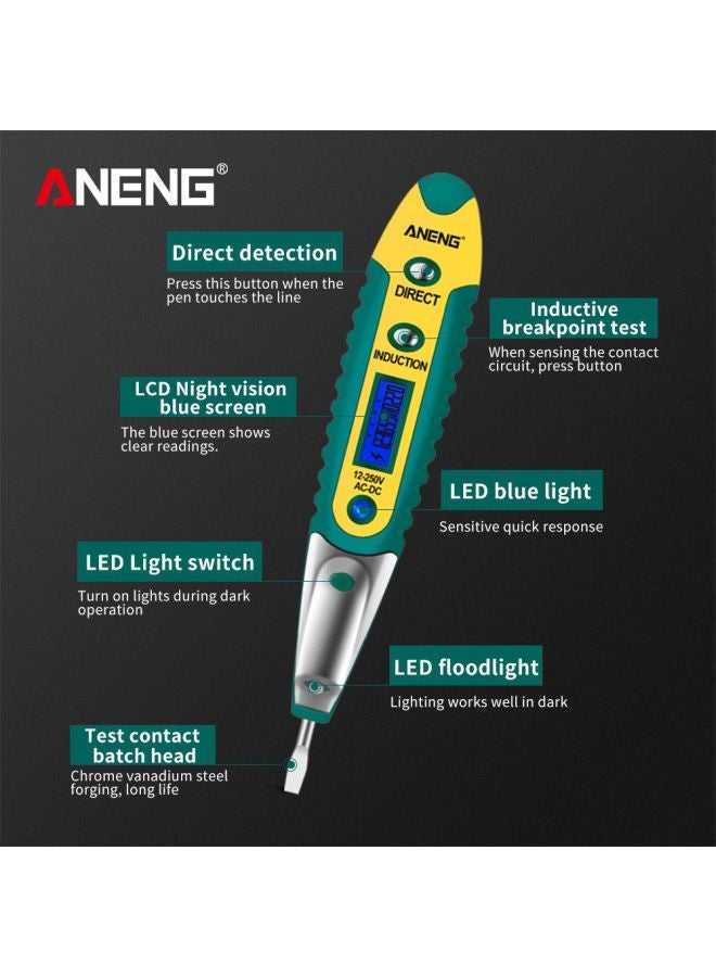 ANENG Testing Pen Yellow/Green/Silver 5.65x1.02x0.74inch - Image 4