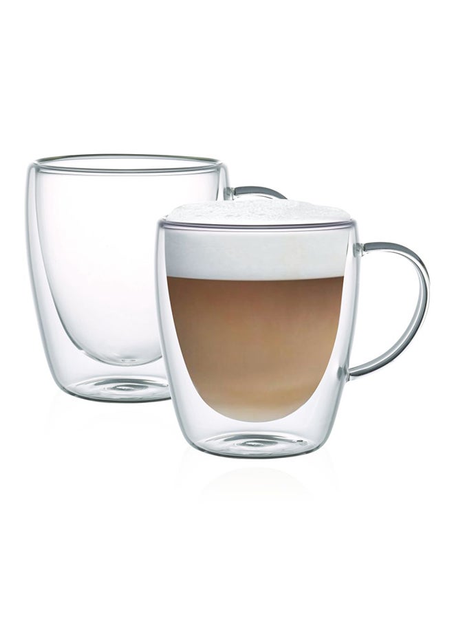 Neoflam 2-Piece Double Wall Borosilicate Glass Mug Set Clear 2x300ml - Image 1