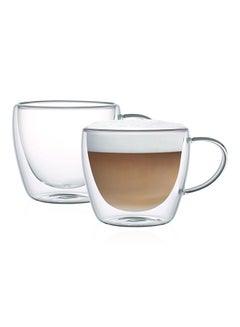 Neoflam 2-Piece Double Wall Borosilicate Glass Mug Set Clear 2x150ml  - Image 1
