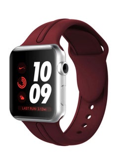 Foxcon Replacement Band For Apple Watch 6/7/6/SE/5/4 45/44/42mm Wine Red  - Image 2