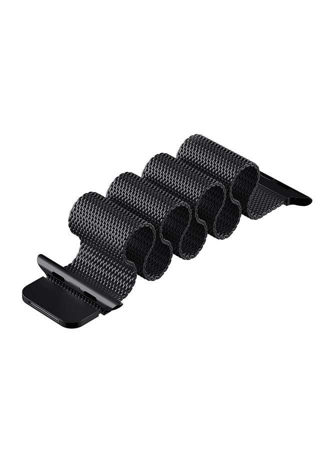 Foxcon - Replacement Band For Apple Watch 7/6/SE/5/4 45/44/42mm Black - Image 1