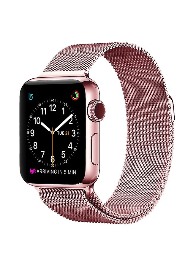 Foxcon - Replacement Band For Apple Watch 7/6/SE/5/4 45/44/42mm Rose Powder - Image 1