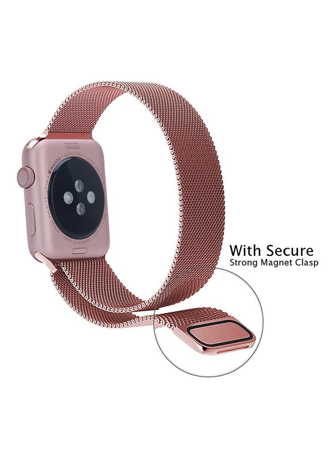 Foxcon - Replacement Band For Apple Watch 7/6/SE/5/4 45/44/42mm Rose Powder - Image 1