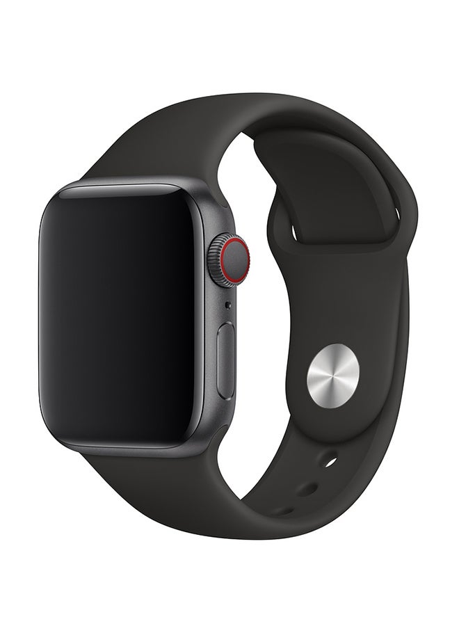 Foxcon - Replacement Silicone Apple Watch Band for 41/40/38mm Black - Image 1