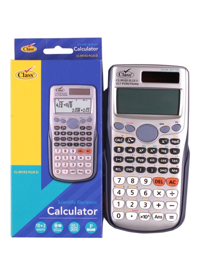 class Scientific Electronic Calculator Silver/Grey/Black 