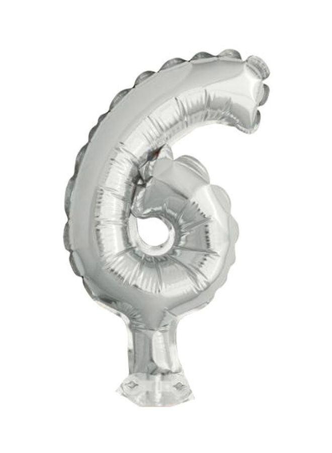 يونيك زينة للكعكة بتصميم بالون على شكل رقم 6 5بوصة - Image 2