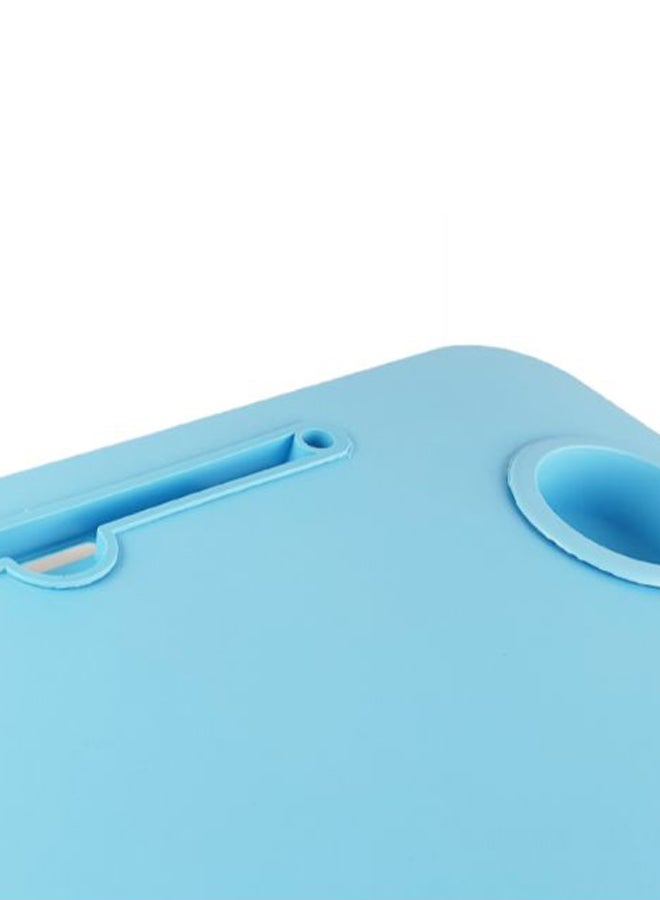 WT EASY CARE - Portable Lap Desk With Cup Holder Blue/White - Image 1
