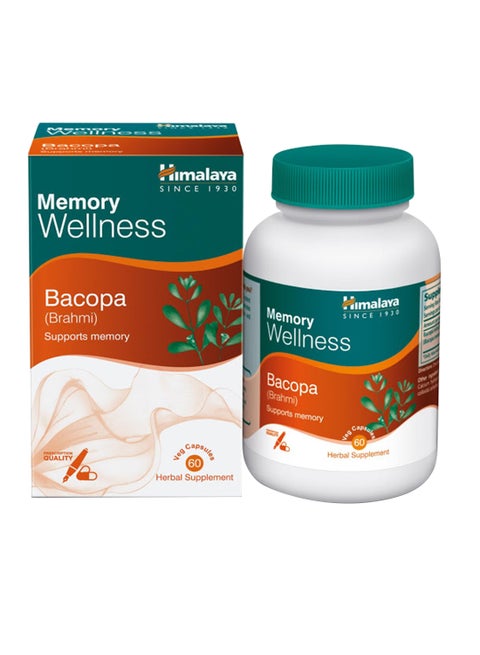 Bacopa (Brahmi) Memory Support Herbal Veggie Capsules