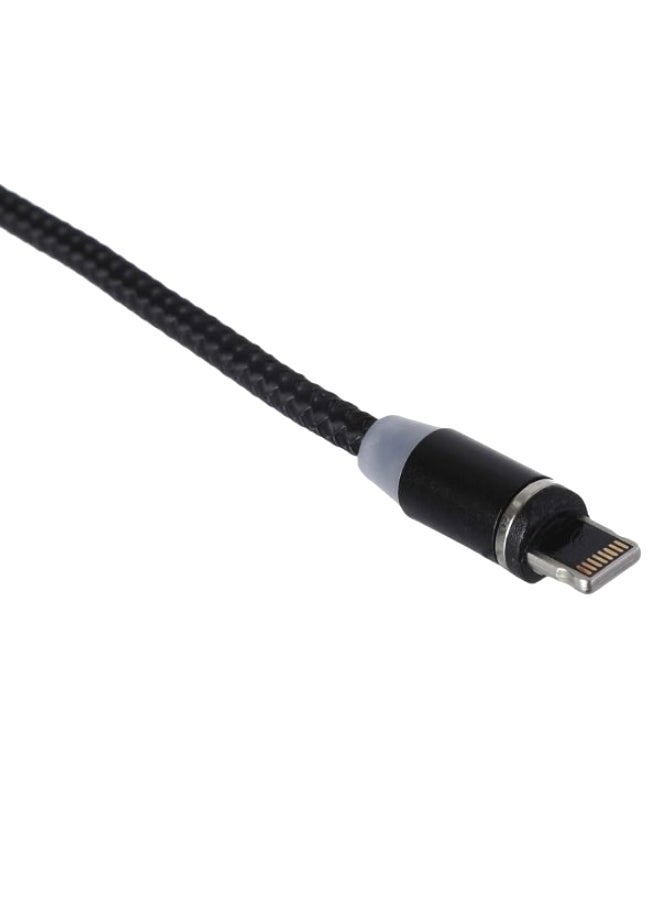 كيندكس كابل شحن مغناطيسي ومزامنة بيانات 3 في 1 أسود/فضي - Image 2