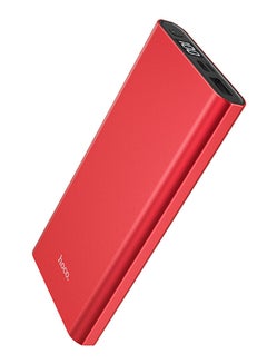Hoco 10000.0 mAh 2-Port Ultra Thin Digital Display Power Bank Red/Black  - Image 1