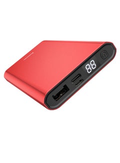 Hoco 10000.0 mAh 2-Port Ultra Thin Digital Display Power Bank Red/Black  - Image 2