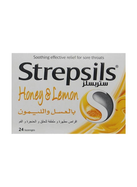 24-Lozenges Honey And Lemon Sore Throats Soothing Relief