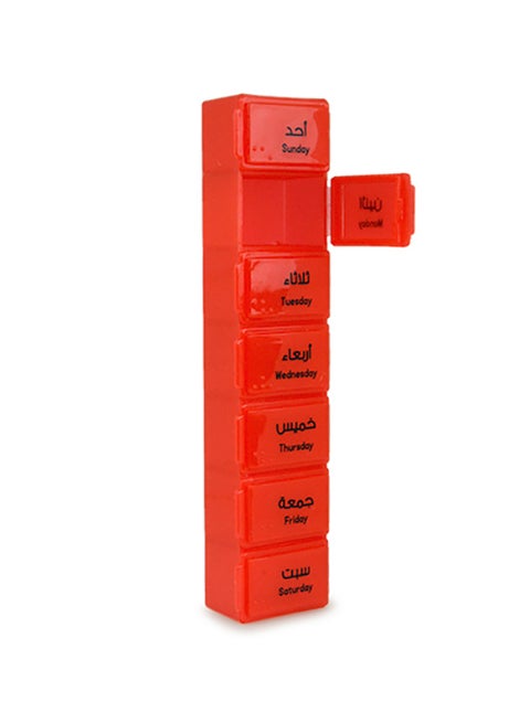 Weekly Pill Organizer Red 007