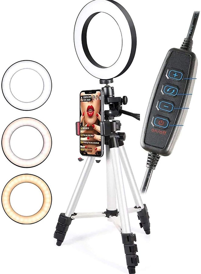 Intag Tripod LED Ring Light Whiite/Off White/Warm Whirte - Image 1