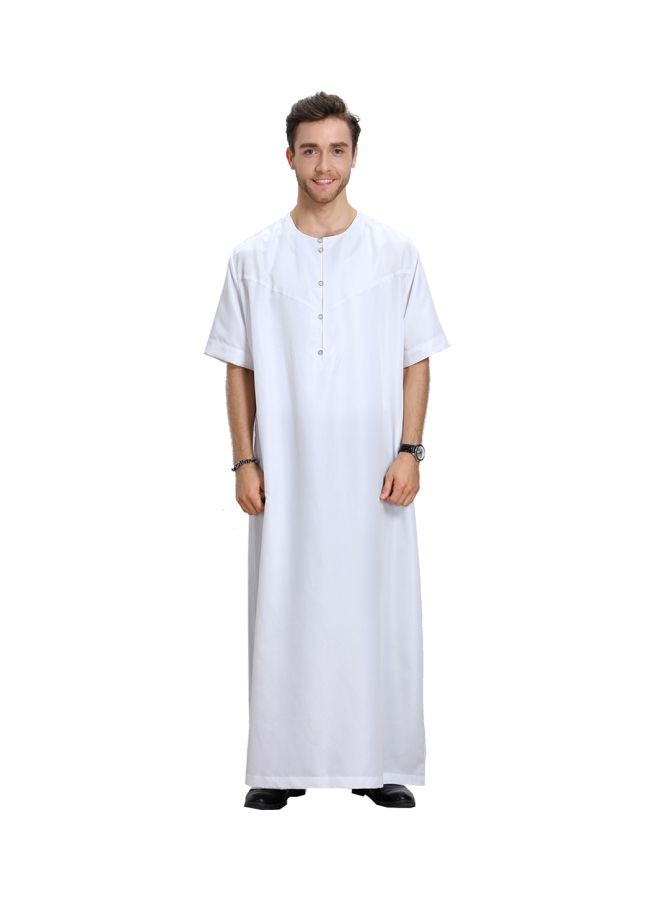 هانيميدو - طقم كندورة بأكمام قصيرة مكون من 60 قطعة أبيض - Image 1