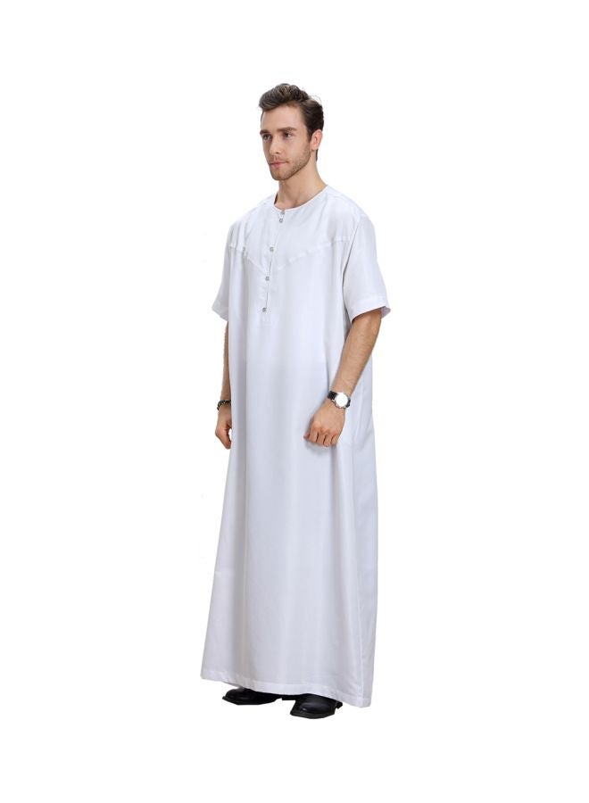 هانيميدو - طقم كندورة بأكمام قصيرة مكون من 60 قطعة أبيض - Image 1