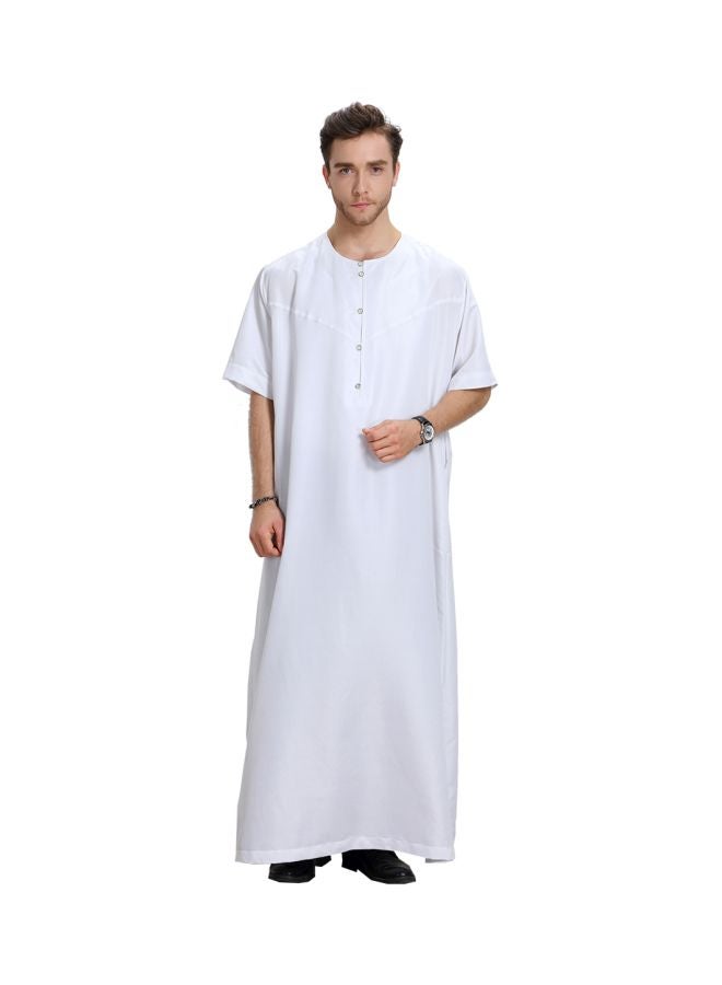 هانيميدو - طقم كندورة بأكمام قصيرة مكون من 60 قطعة أبيض - Image 1
