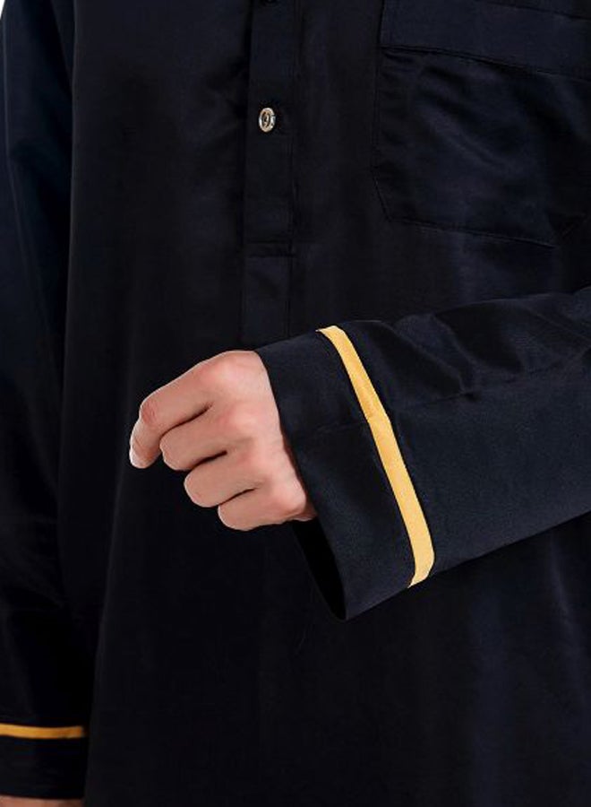 Hanyimidoo - Pack Of 52 Long Sleeves Kandora Black/Yellow - Image 1