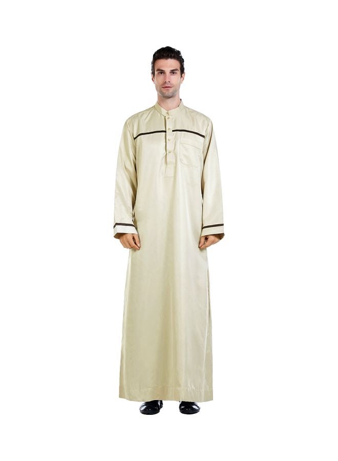 هانيميدو طقم كندورة بأكمام طويلة مكون من 62 قطعة بيج  - Image 4