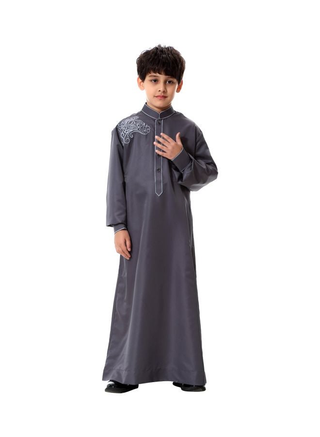 Hanyimidoo Pack Of 44 Kids High Neck Kandora Grey  - Image 1