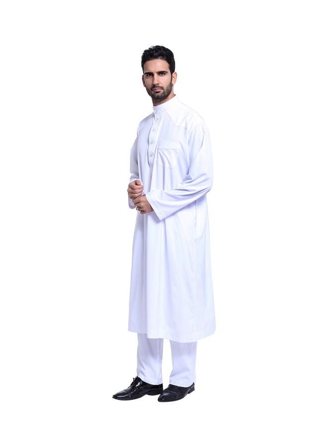 هانيميدو طقم كندورة برقبة عالية مكون من 60 قطعة أبيض  - Image 1