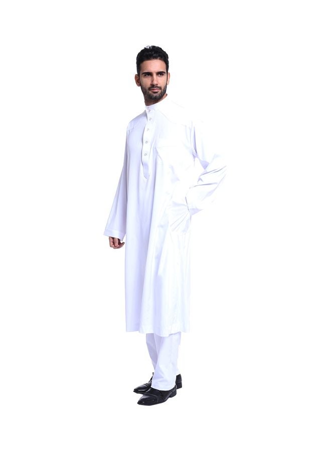 هانيميدو طقم كندورة برقبة عالية مكون من 60 قطعة أبيض  - Image 3