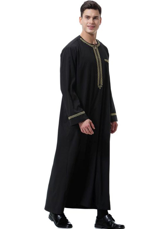 Hanyimidoo - 52 Pack Zipper Round Neck Kandora Black/Yellow - Image 1