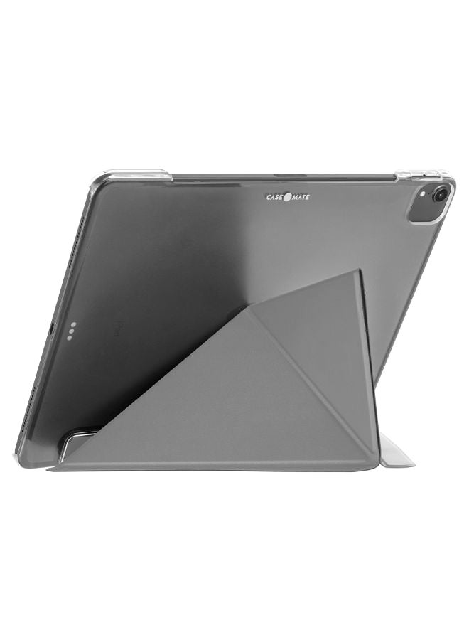 كايس مايت غطاء حماية قلاب قابل للطي لجهاز أبل آي باد الجيل السابع رمادي فاتح - Image 1