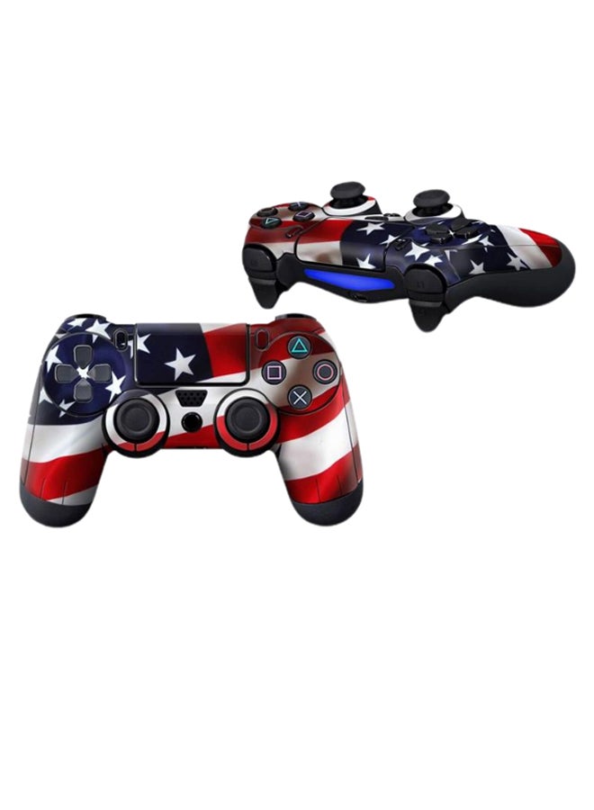 مجموعة ملصقات لذراع التحكم بطبعة علم الولايات المتحدة الأمريكية من قطعتين