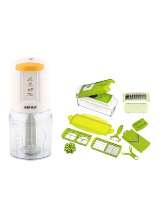 Electric Onion Chopper 300W With Slicer And Grater Set 0.5 L 300 W 90562/1-B120 White/Clear/Green - v1598421628/N39966081A_1