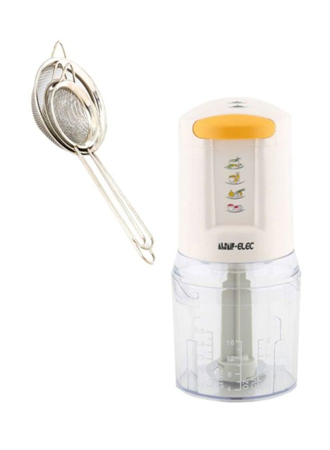 ألسيف إليك طقم مفرمة بصل كهربائية بقدرة 300 وات مع مصفاة مكون من 4 قطع 0.5 L 300.0 W 90562/1-B132 أبيض/ شفاف/ فضي - Image 1