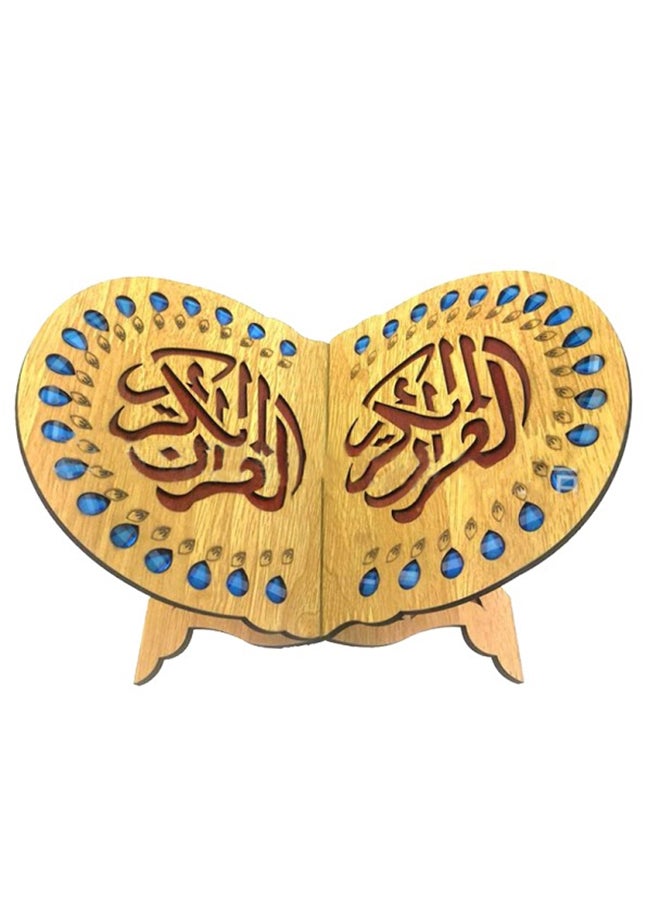 حامل خشبي لكتاب القرآن الكريم متعدد الألوان 20 x 28.5 x 0.5سم - Image 1
