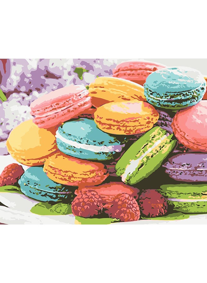 Generic Macarons Themed Acrylic Wall Art Activity Kit Multicolour 40x50cm  - Image 1