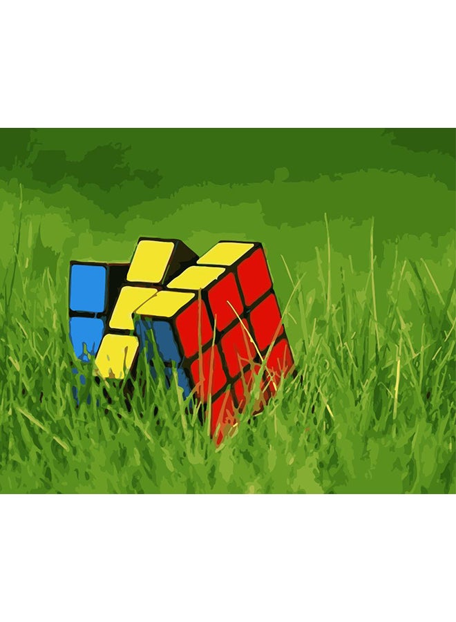 Generic Rubik's Cube Acrylic Wall Art Activity Kit Multicolour 40x50cm  - Image 1