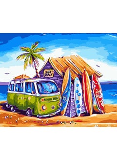 Surfing Boards  Acrylic Wall Art  Activity Kit Multicolour 40x50cm