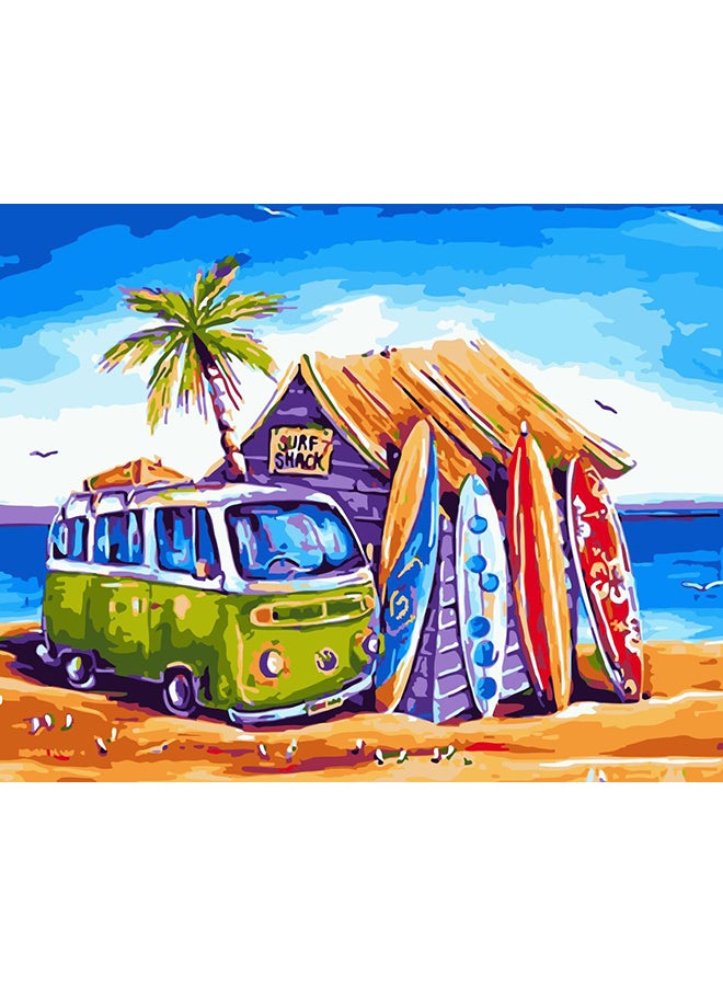 Generic - Surfing Boards  Acrylic Wall Art  Activity Kit Multicolour 40x50cm - Image 1