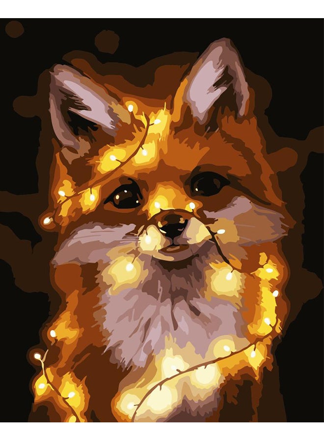 Generic Little Lighting Fox Acrylic Wall Art Activity Kit Multicolour 40x50cm  - Image 1